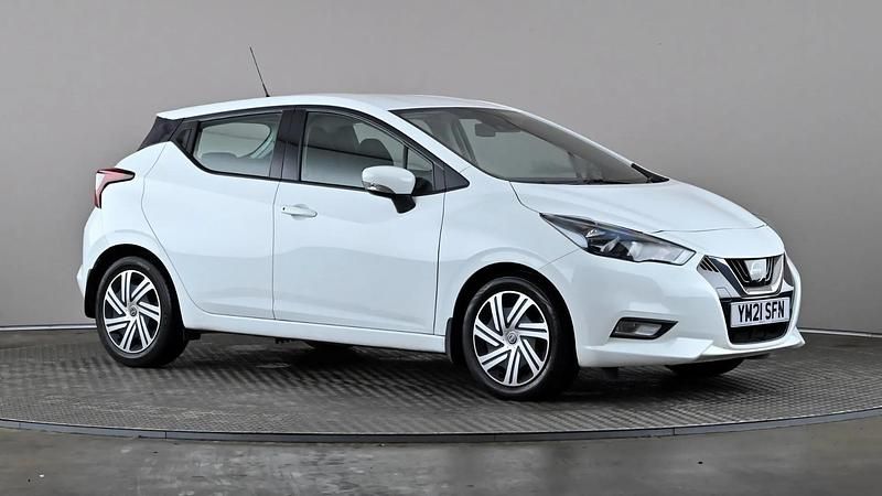 White Used 2021 Nissan Micra Acenta Hatchback | £9,798 (Fair price) - Image 1/4
