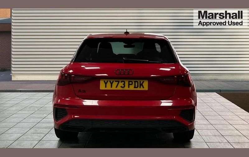 Used Audi A3 Black Edition 147 HP (108 kW) 2023 Red Sedan