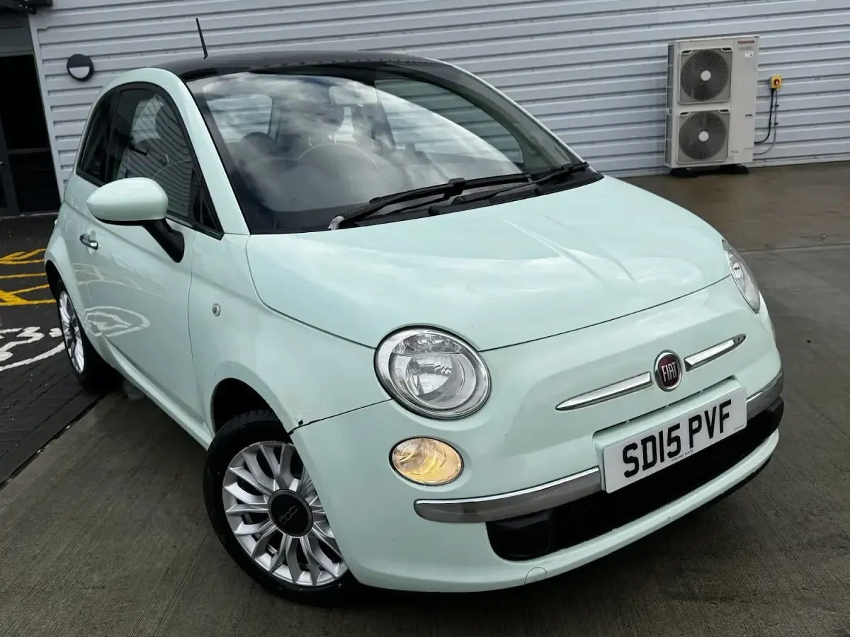 Used Fiat 500 Lounge 69 HP (50 kW) 2015 Green Hatchback