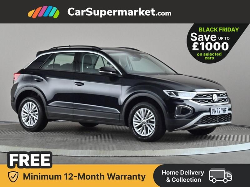 Black Used 2022 VW T-Roc Life SUV | £18,697 (Fair price) - Image 1/3