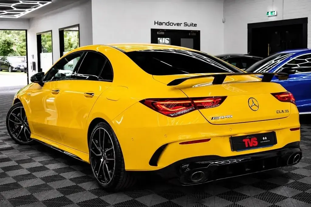Used Mercedes CLA35 AMG Premium 306 HP (225 kW) 2021 Yellow Coupe