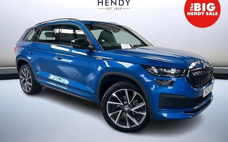 Used Skoda Kodiaq SportLine 150 HP (110 kW) 2024 Race blue metallic SUV