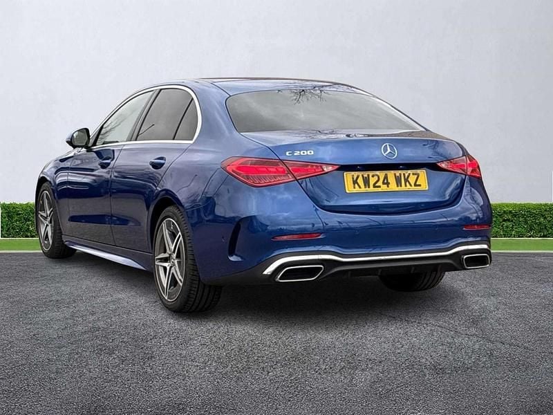 Used Mercedes C200 AMG line 204 HP (150 kW) 2024 Blue Sedan