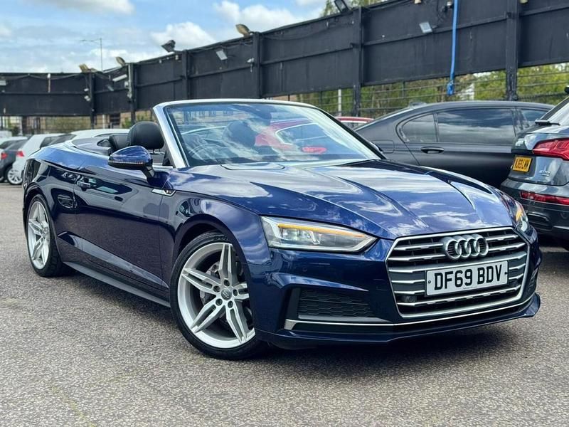 Used Audi A5 Cabriolet S-Line 190 HP (139 kW) 2019 Blue Cabriolet
