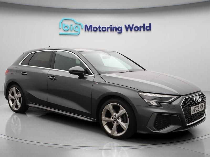 Grey Used 2022 Audi A3 Sportback S-Line Hatchback | £20,470 (Expensive) - Image 1/4