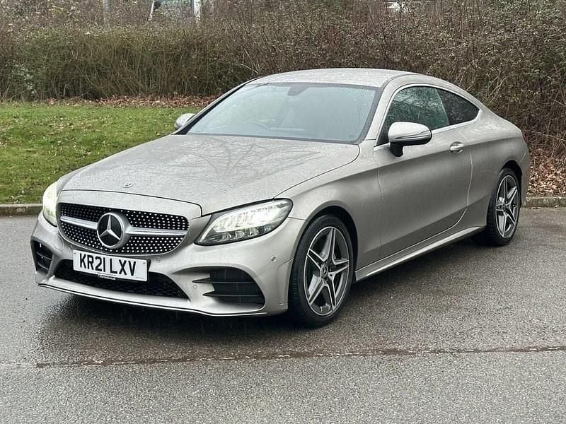 Used Mercedes C220 AMG line 194 HP (142 kW) 2021 Silver Coupe