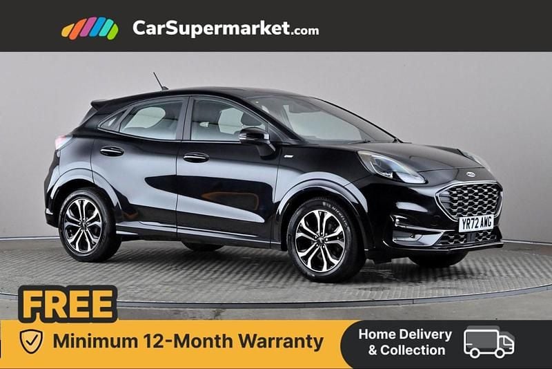 Black Used 2022 Ford Puma ST-Line Hatchback | £11,597 (Fair price) - Image 1/4