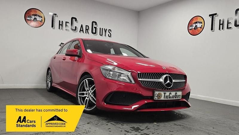 Used Mercedes A160 AMG line 102 HP (75 kW) 2018 Red Hatchback