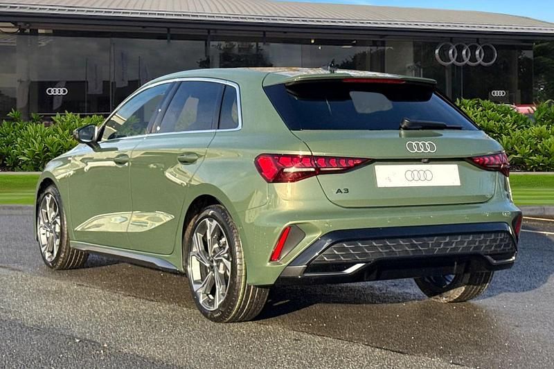 New Audi A3 Sportback S-Line 2026 Green Hatchback