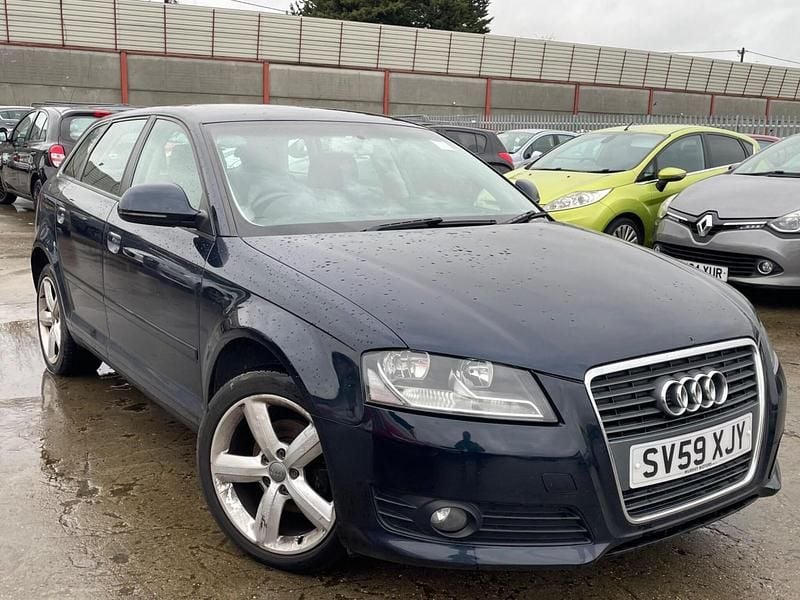 Used Audi A3 102 HP (75 kW) 2009 Blue Hatchback