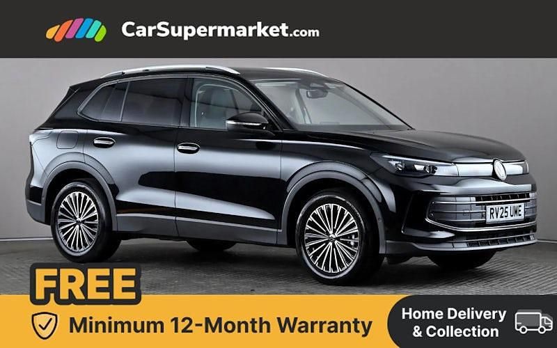 Black Used 2025 VW Tiguan Match SUV | £28,897 (Expensive) - Image 1/4