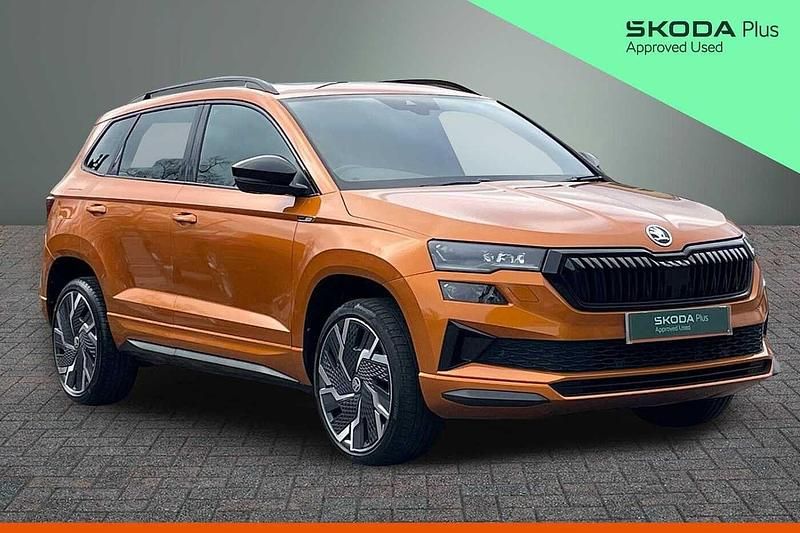 Used Skoda Karoq SportLine 150 HP (110 kW) 2024 Phoenix orange metallic SUV