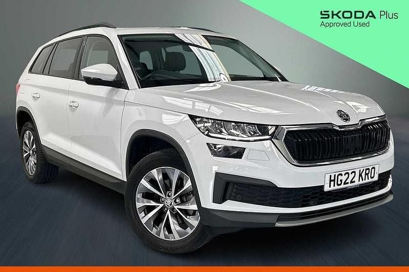 Used Skoda Kodiaq SE Drive 110 HP (80 kW) 2022 Moon white metallic SUV