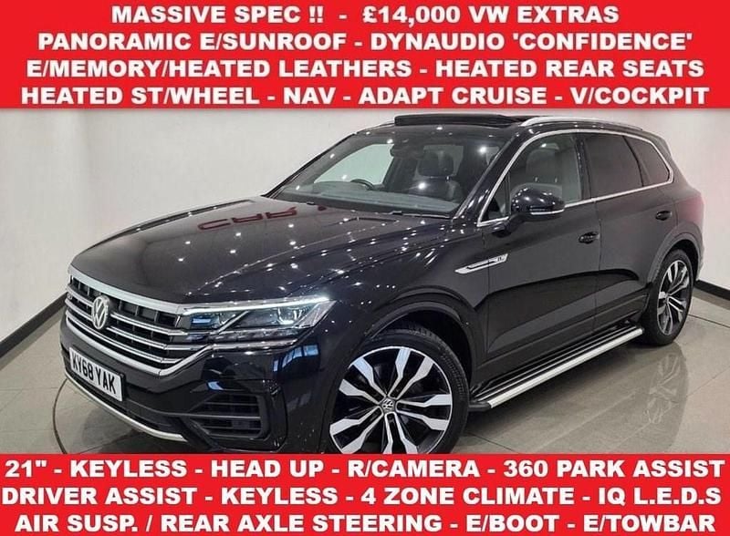 Black Used 2018 VW Touareg R-line SUV | £26,990 - Image 1/4