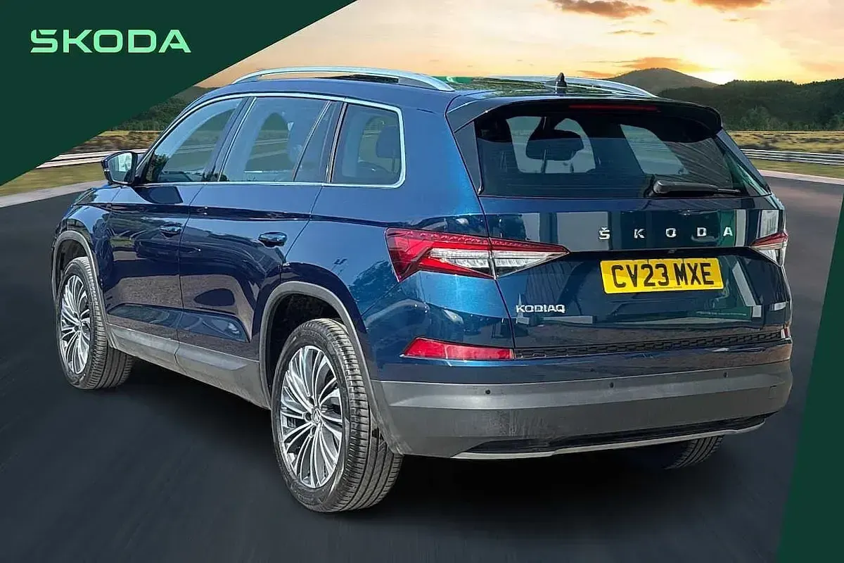 Used Skoda Kodiaq SE L Executive 110 HP (80 kW) 2023 Petrol blue metallic SUV