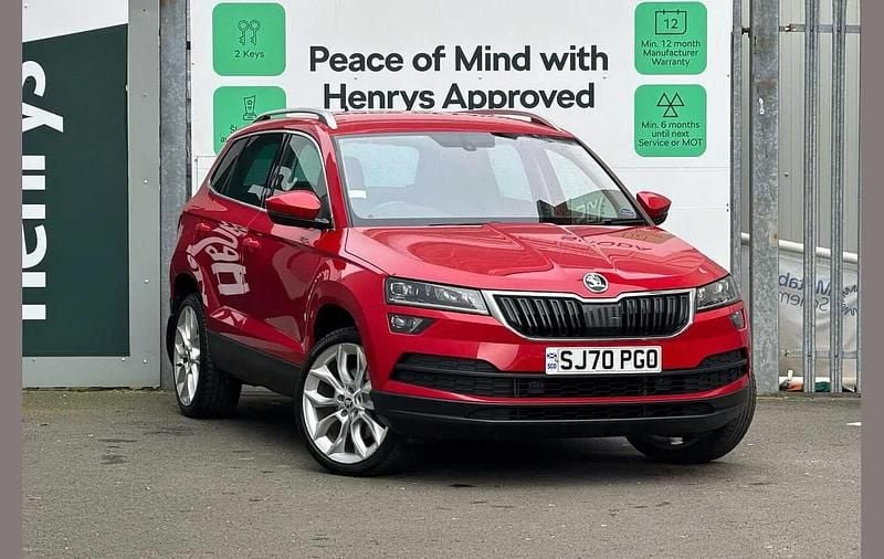 Used Skoda Karoq SE L 150 HP (110 kW) 2020 Velvet red metallic SUV