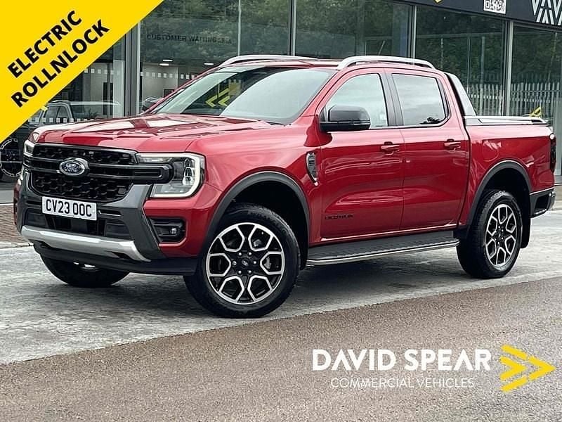 Lucid red (metallic paint) Used 2023 Ford Ranger Wildtrack Pickup | £28,990 (Good price) - Image 1/4