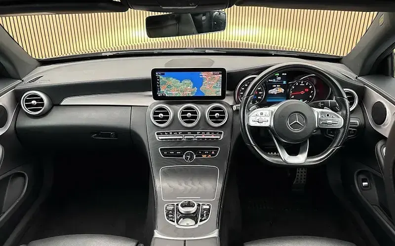 Used Mercedes C200 AMG line 184 HP (135 kW) 2021 Black Coupe