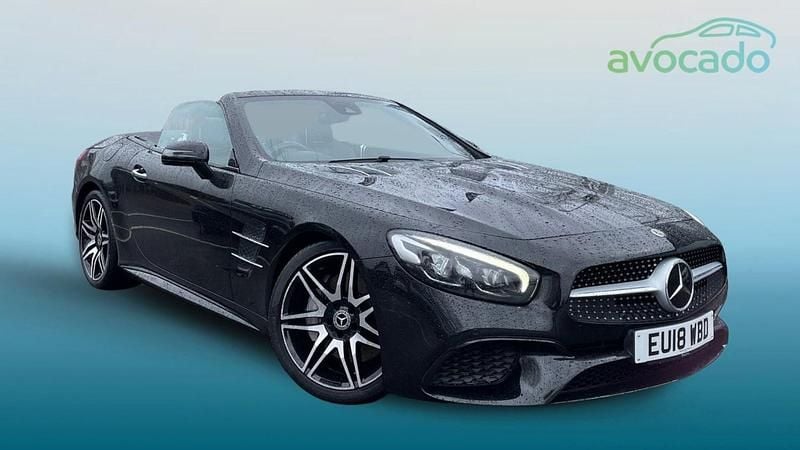 Used Mercedes SL400 AMG line 367 HP (269 kW) 2018 Black Cabriolet