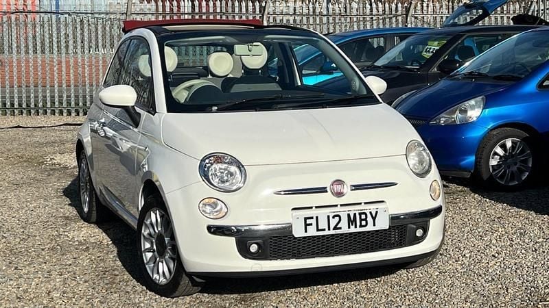 White Used 2012 Fiat 500 Lounge Cabriolet | £2,999 (Fair price) - Image 1/4