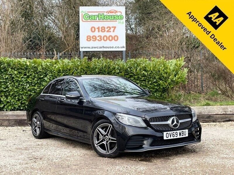 Black Used 2019 Mercedes C200 AMG line Sedan | £12,199 (Fair price) - Image 1/4