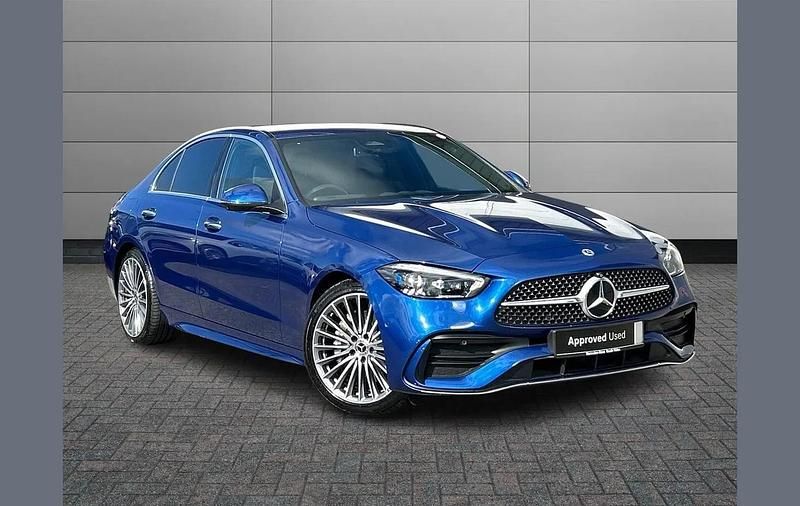 Used Mercedes C300e AMG Line Premium 254 HP (186 kW) 2023 Blue Sedan