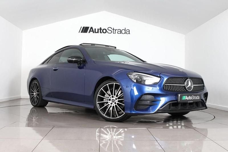 Used Mercedes E220 AMG line 2021 Blue Coupe