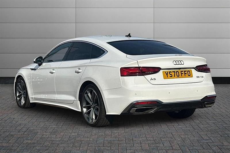 Used Audi A5 S-Line 163 HP (119 kW) 2020 Ibis white Coupe