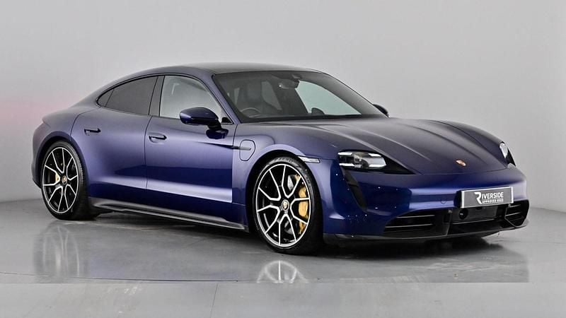 Gentian blue Used 2022 Porsche Taycan Performance Package Sedan | £64,995 (A bit pricey) - Image 1/4