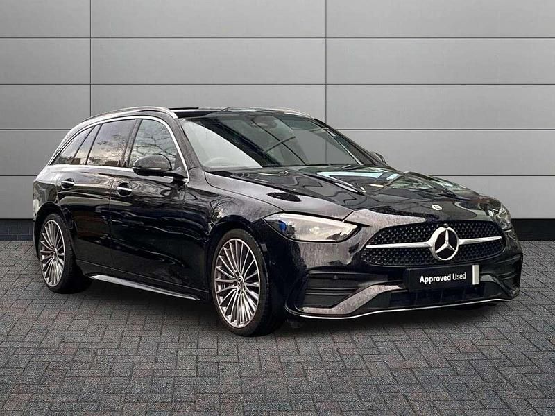 Black Used 2024 Mercedes C300e AMG Line Premium Estate | £34,790 (Good price) - Image 1/4