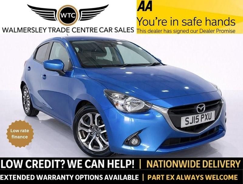 Begagnad Mazda 2 Edition 90 HK (66 kW) 2015 Blå Halvkombi