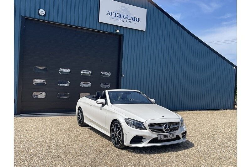White Used 2019 Mercedes C300 AMG Line Premium Cabriolet | £20,490 (Fair price) - Image 1/4