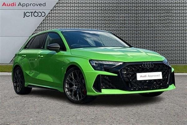 Green New 2025 Audi RS3 Comfort Hatchback | £65,764 (Expensive) - Image 1/4