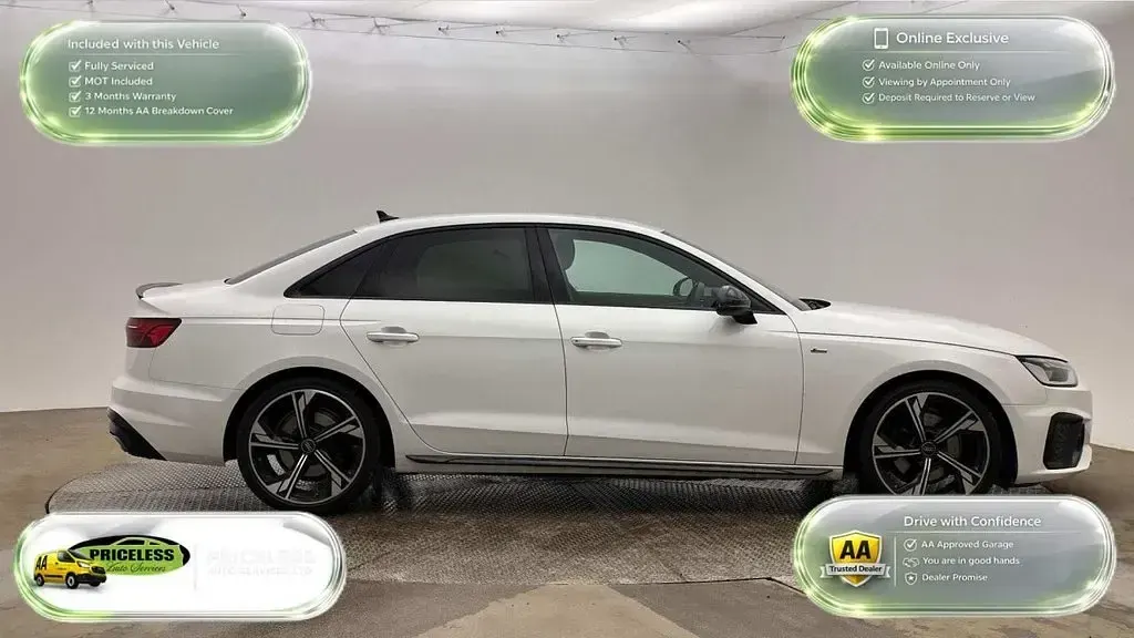 Used Audi A4 Black Edition 150 HP (110 kW) 2022 White Sedan