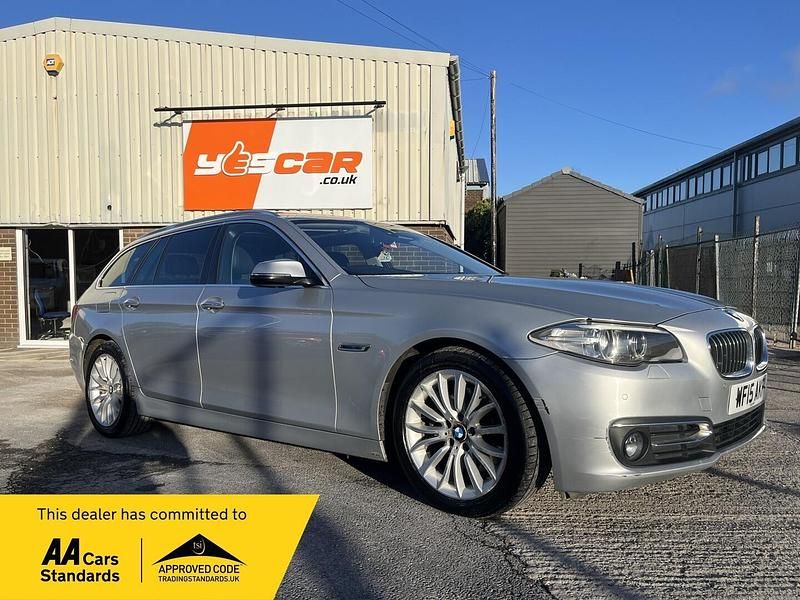 Silver Used 2015 BMW 520 Luxury Line Estate | £7,975 (Fair price) - Image 1/4