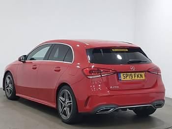 Used Mercedes A200 AMG line 163 HP (119 kW) 2019 Red Hatchback
