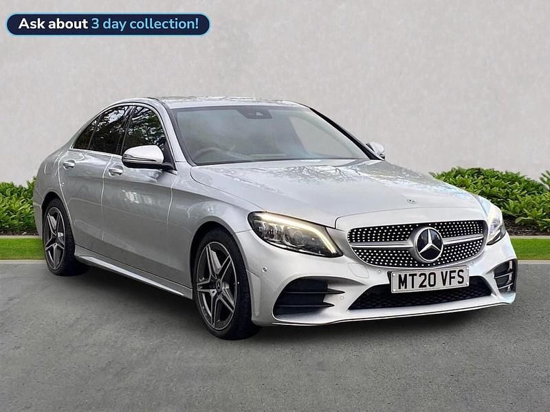 Silver Used 2020 Mercedes C220 AMG line Sedan | £20,599 (Fair price) - Image 1/4