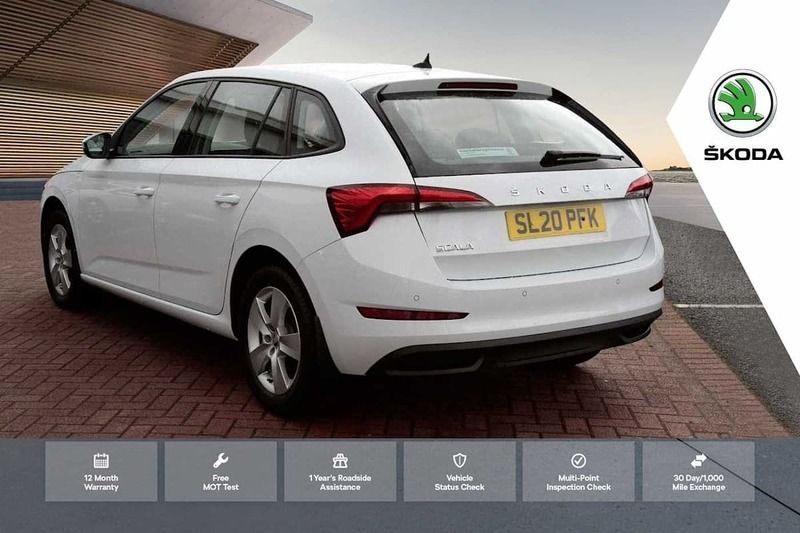 Used Skoda Scala SE 115 HP (84 kW) 2020 White Hatchback