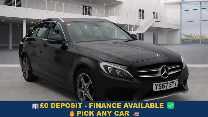 Black Used 2018 Mercedes C220 AMG line Estate | £12,849 (Good price) - Image 1/4