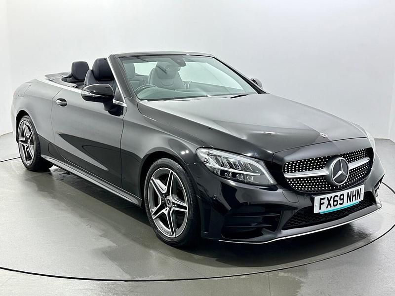 Used Mercedes C300 AMG line 258 HP (189 kW) 2019 Black Cabriolet