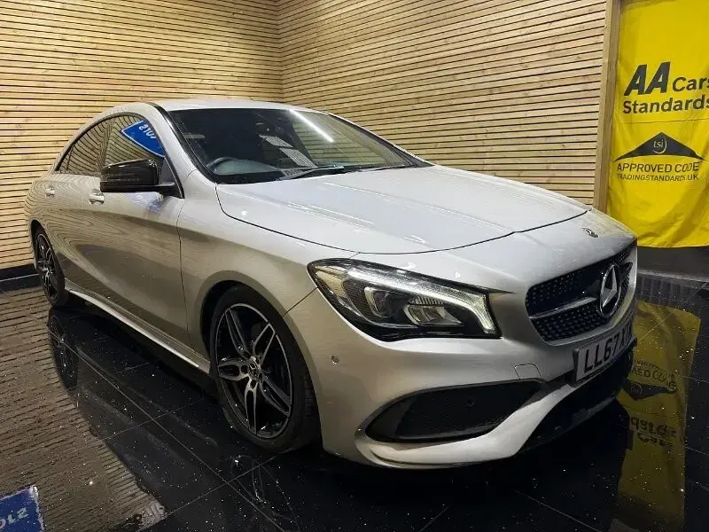 Used Mercedes CLA220 AMG line 177 HP (130 kW) 2017 Silver Coupe