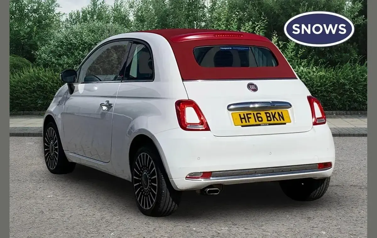 Used Fiat 500 Lounge 105 HP (77 kW) 2016 White Cabriolet