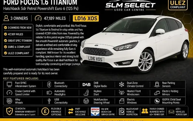 Used Ford Focus Titanium 125 HP (91 kW) 2016 Hatchback