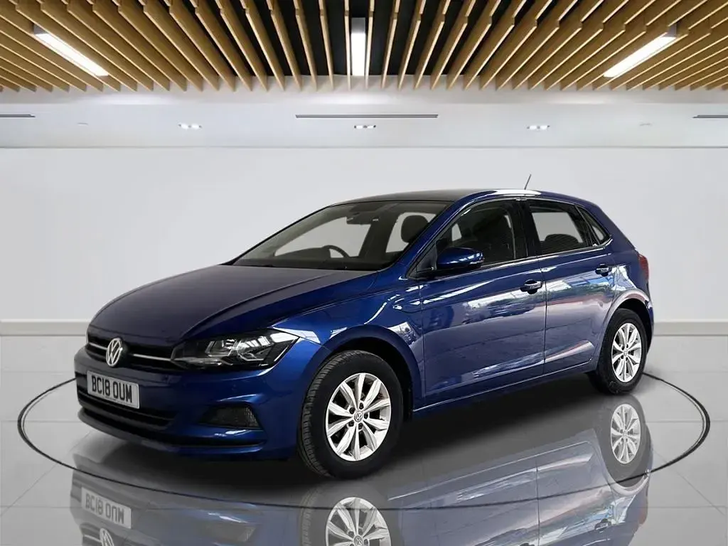 Used VW Polo SE 95 HP (69 kW) 2018 Blue Hatchback