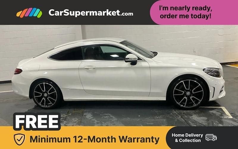 Used Mercedes C200 AMG line 184 HP (135 kW) 2019 White Coupe