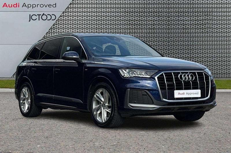 Blue Used 2020 Audi Q7 S-Line SUV | £30,724 (Fair price) - Image 1/4