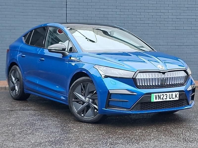 Blue Used 2023 Skoda Enyaq iV vRS SUV | £30,798 (Fair price) - Image 1/4