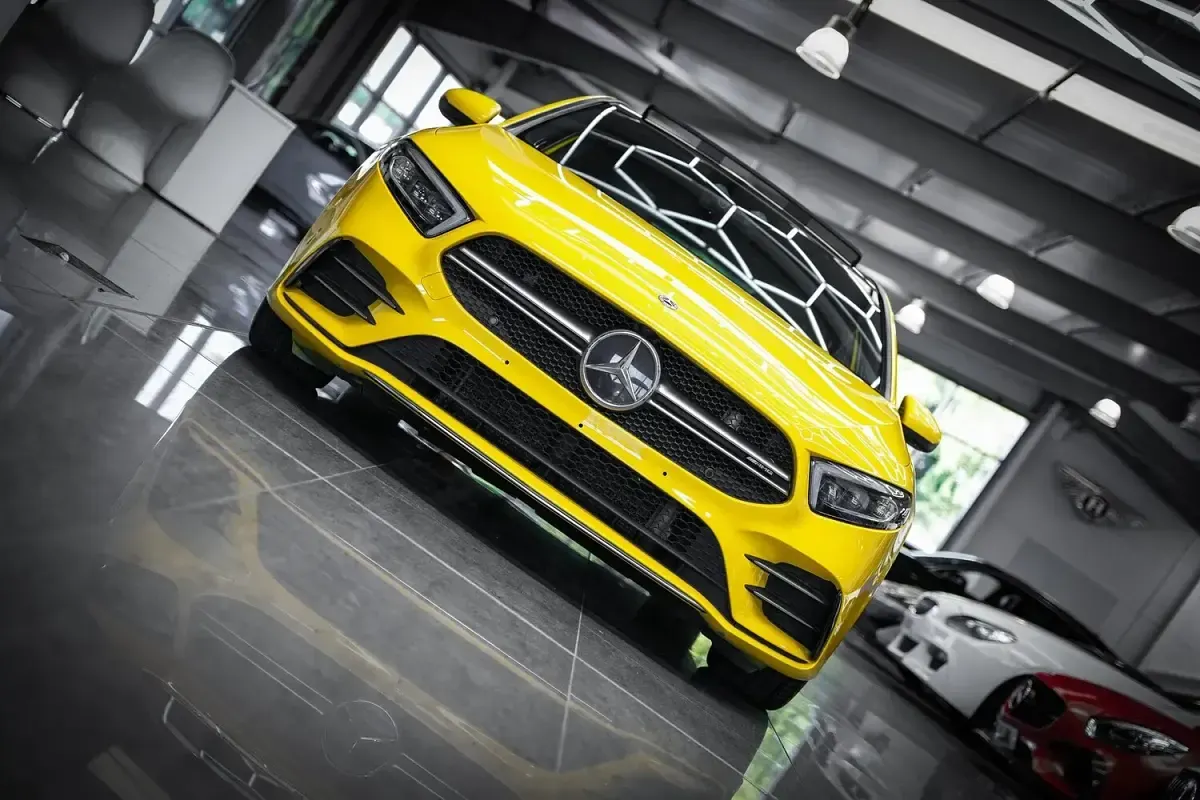 Used Mercedes A35 AMG Premium Plus 2019 Yellow Hatchback