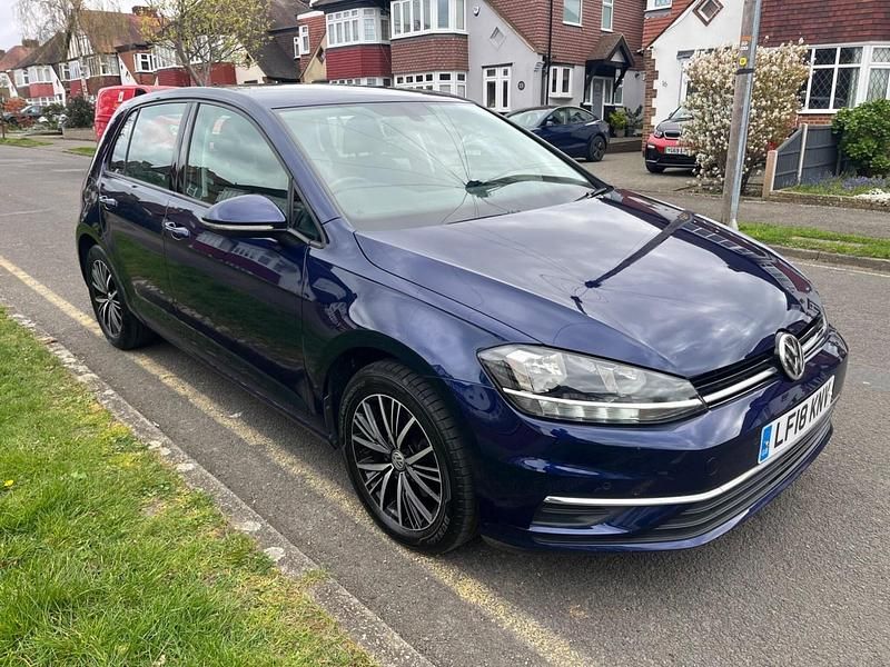 Used VW Golf VII SE 125 HP (91 kW) 2018 Blue Hatchback