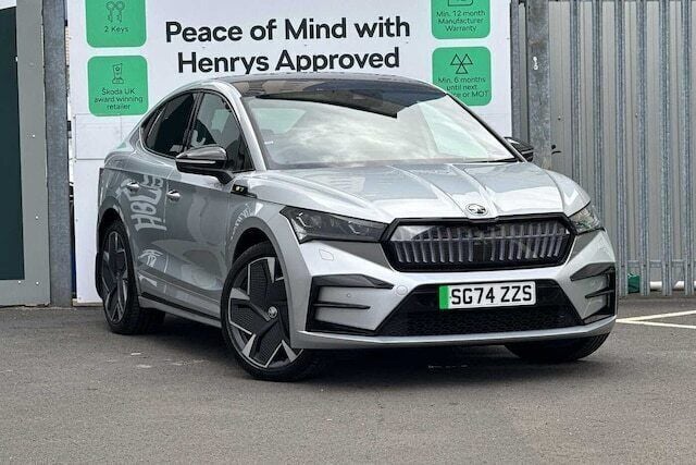 Silver Used 2024 Skoda Enyaq iV vRS SUV | £36,495 (Expensive) - Image 1/4